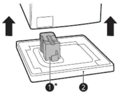 LG F0L2CRV2T2C - Soulever l'appareil de sa base en mousse - 1