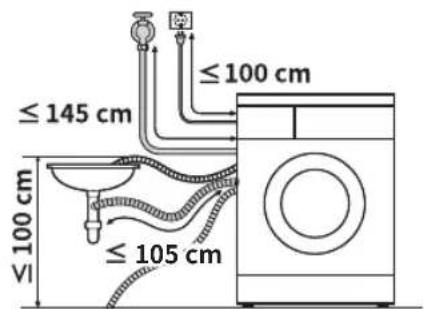 LG F0L2CRV2T2C - Installing the Drain Hose with the Elbow Bracket - 1