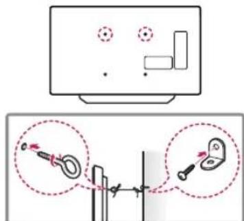 LG OLED65E7T - 栓緊電視到牆壁 (選擇性) - 1