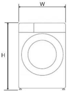 LG F4V5VYP2T - Dimensions (mm) - 1