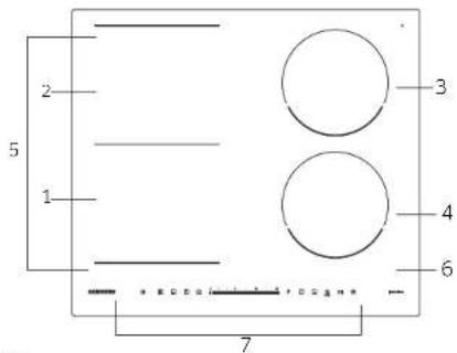 SAMSUNG NZ64R3747RK - Zones de cuisson - 1
