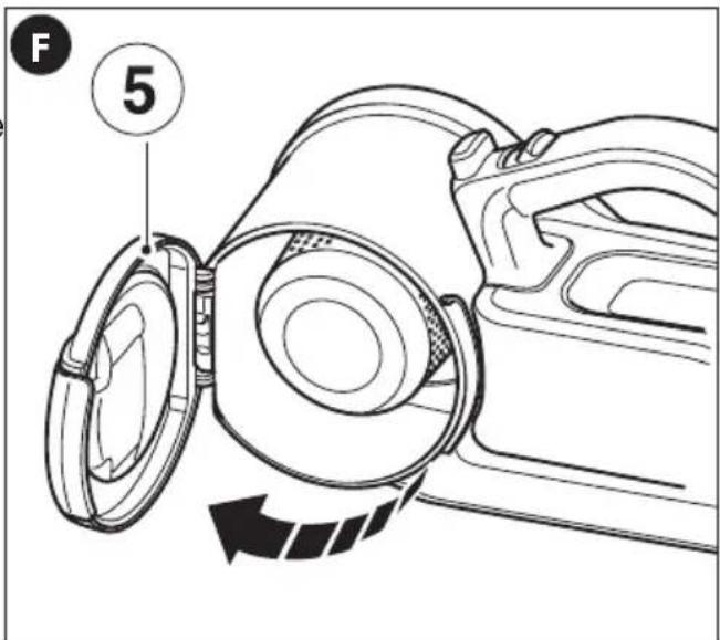 BLACK & DECKER PHV1410 - Cleaning the dust container and filters (fig. F - J) - 2
