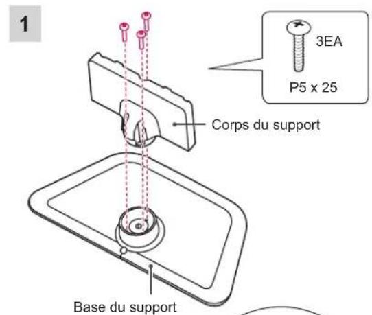 LG 32LN5130 - Fixation du support - 1