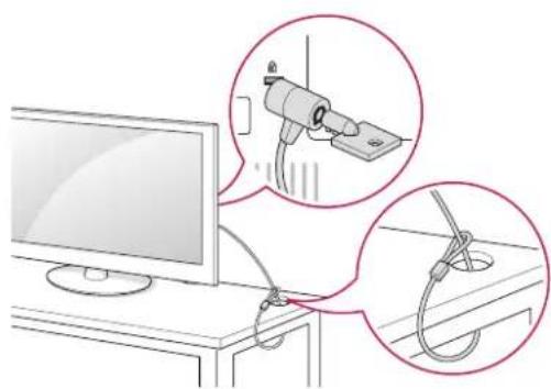 LG 32LN5130 - Utilizar o sistemas de segurarca Kensington - 1
