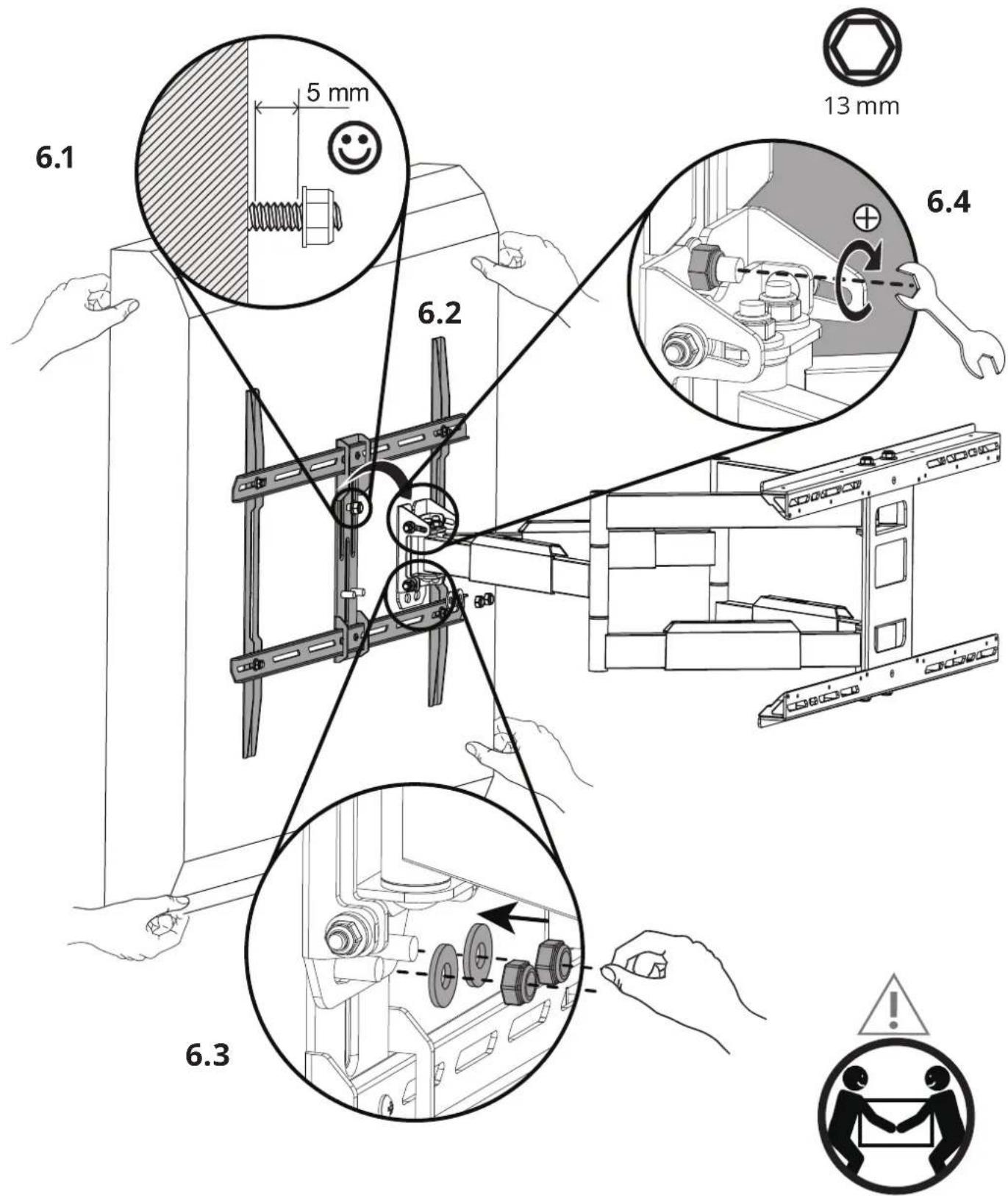 Kanto LDX690 - Hang and Secure TV Attachez et sécurisez le téléviseur Cuelgue y asegure el televisor - 1