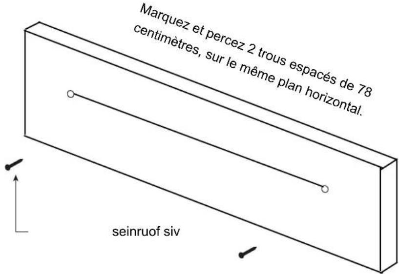 Proscan PSB379 - Fixation sur un mur en bois - 1