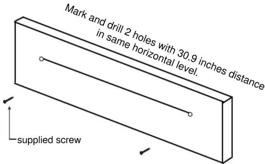 Proscan PSB379 - Mounting to the wooden wall - 1