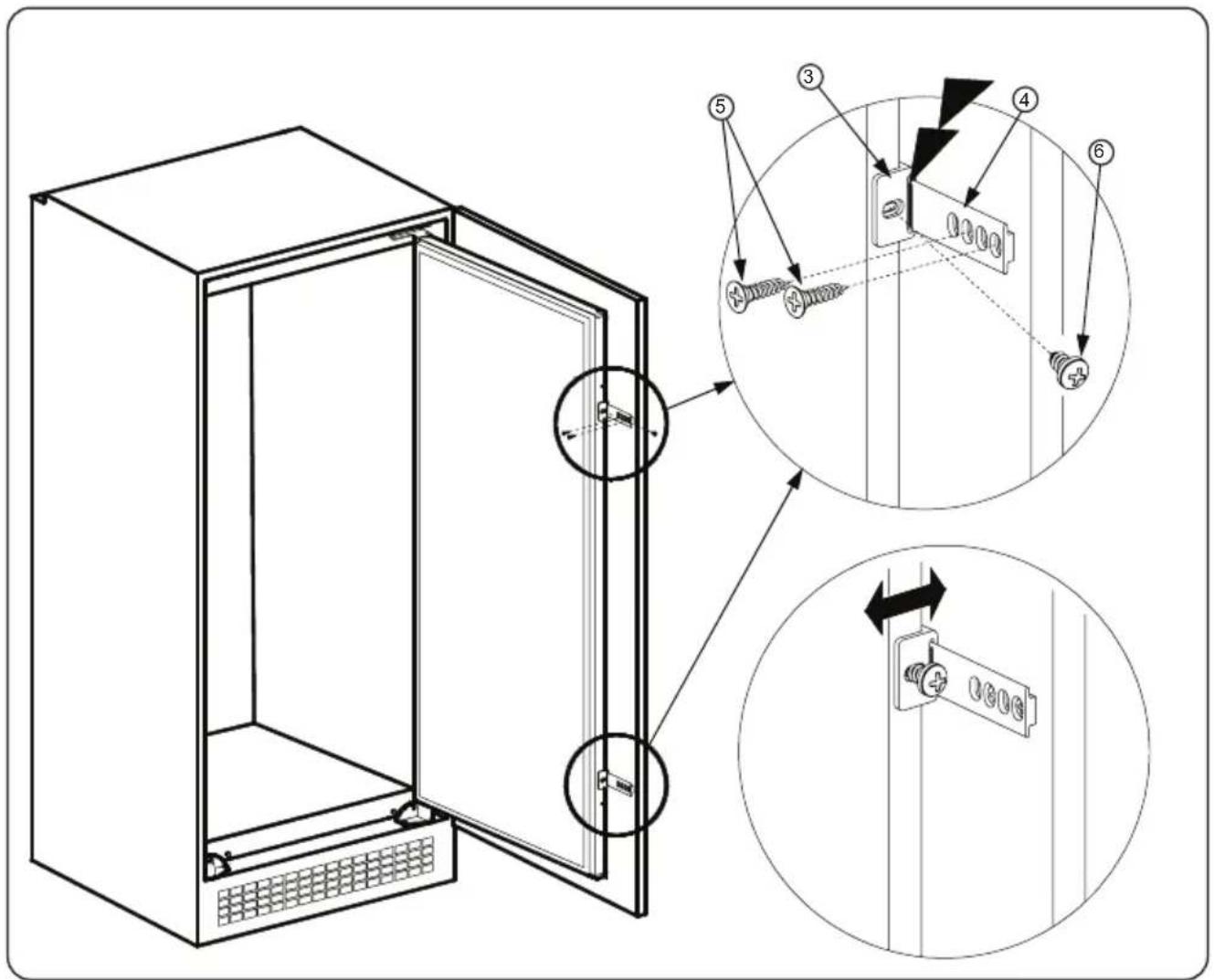 TELEFUNKEN TFEKS88X10 - Installation instaructions and door reversibility - 8
