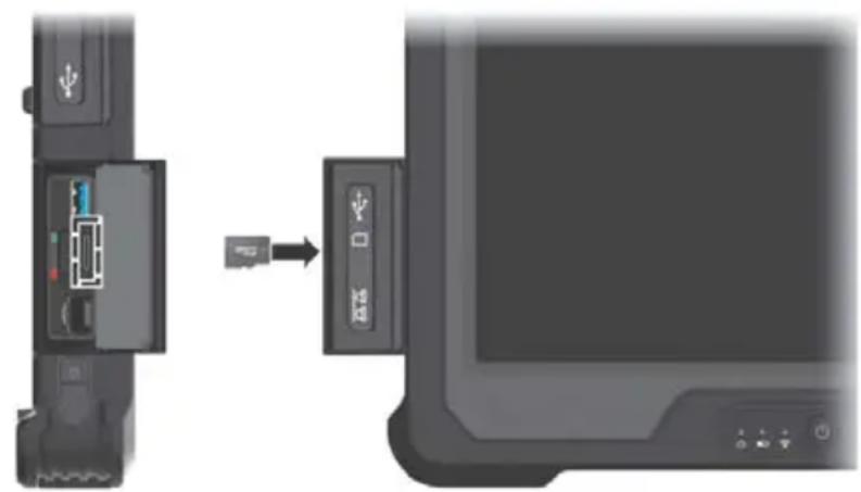 Getac A140 - Utilisation d'une carte microSD - 1