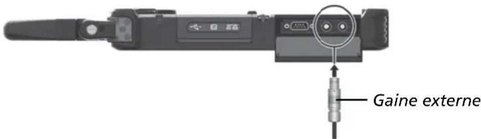 Getac A140 - Branchement d'un périphérique USB avec des connecteurs Fischer (optionnel) - 1