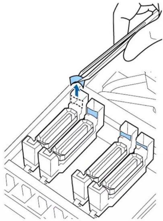 EPSON SureColor SCS80600L - Lorsqu'une pellicule d'encre colle à la section de guide - 1