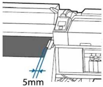 EPSON SureColor SCS80600L - Les bords gauche et droit du support reconnus par l'imprimante variant comme indiqué ci-dessous en fonction des paramètres Vérifier taille supp. - 1
