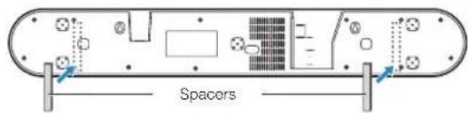 YAMAHA ESB1080 - Attach the mounting template (supplied) on a wall and mark for the screw holes. - 3