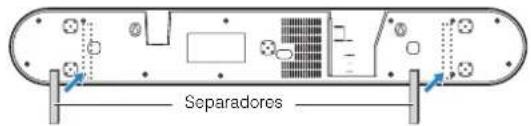 YAMAHA ESB1080 - Coloque la plantilla de montaje (incluida) sobre una pared ymarca los orificios de los tornillos. - 3