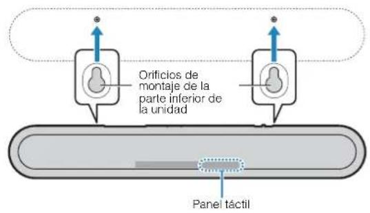 YAMAHA ESB1080 - Coloque la plantilla de montaje (incluida) sobre una pared ymarca los orificios de los tornillos. - 4