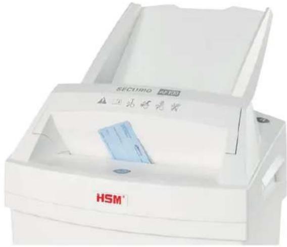 HSM Securio AF100c - Shredding credit cards Emptying the shredded material container - 1