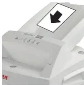 HSM Securio AF100c - WARNING Risk of injury during intake! - 2