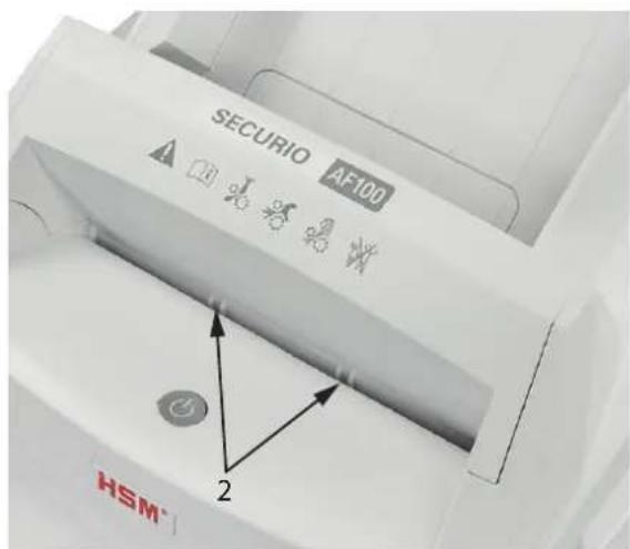 HSM Securio AF100c - Shredding credit cards Emptying the shredded material container - 2