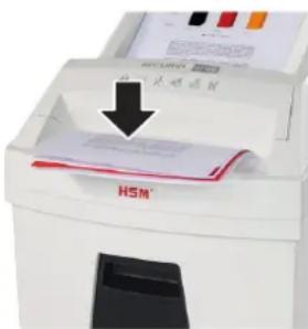 HSM Securio AF100c - Feed the paper directly into the feed opening - 1