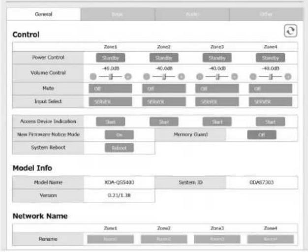 YAMAHA XDAQS5400RK - ■ Pantalla Web Setup - 1