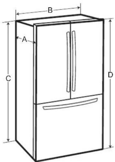 LG LMXS28636S - Dimensions and Clearances - 1