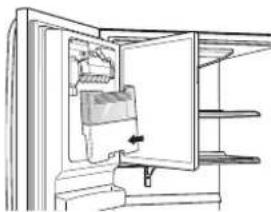 LG LMXS28636S - Assemblage du bac à gaçons dans la porte - 1