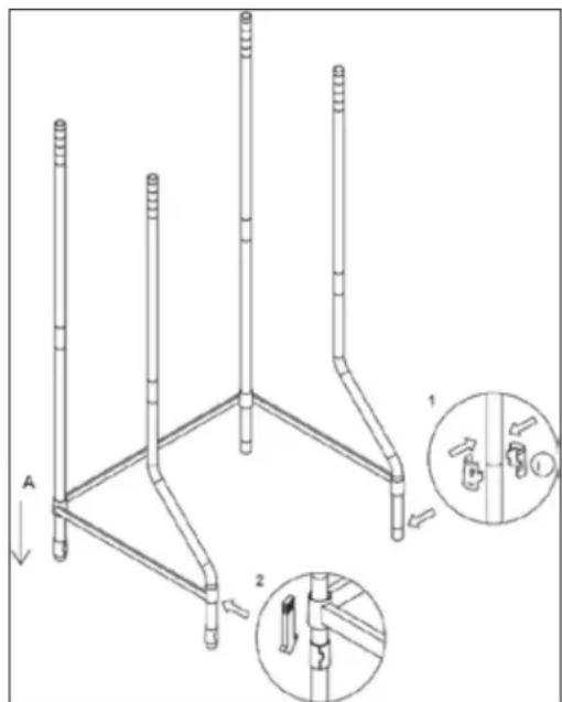 Avanti WDB20Y0W - Step 1: Assembling the legs: When using with a TOP-Load washer - 2