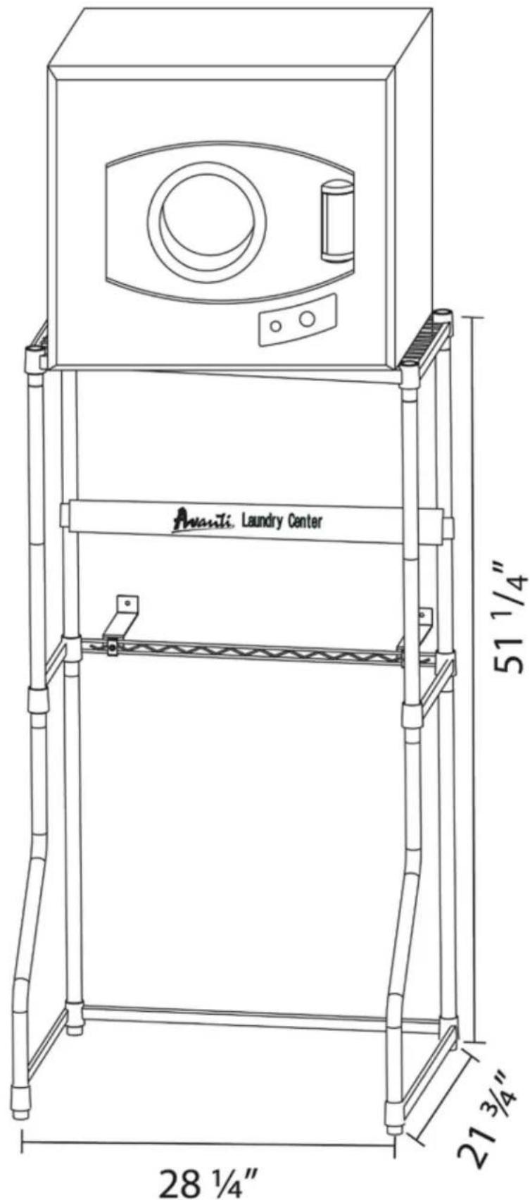 Avanti WDB20Y0W - Assembled Dimensions - 1
