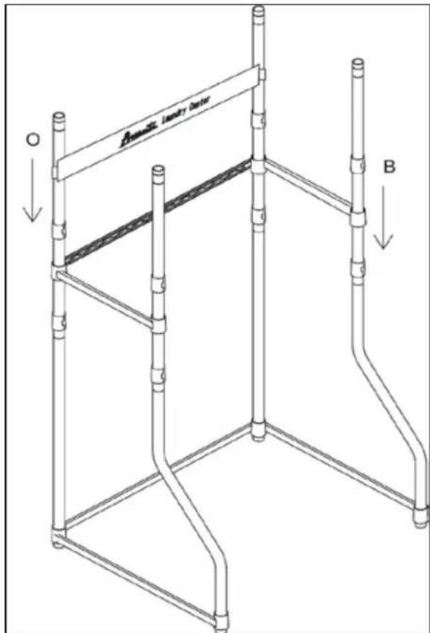 Avanti WDB20Y0W - Étape 3: Assemblage du cadre central desoutien et Logo / Barre de support. - 1