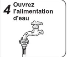 RCA RPW250 - Installez le tuyau d'entrée d'eau. - 3