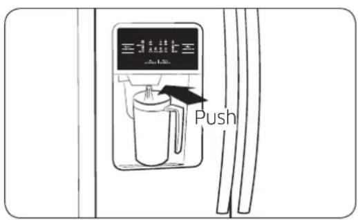 SAMSUNG RS25J500DSG - Using the ice and cold water dispenser - 2