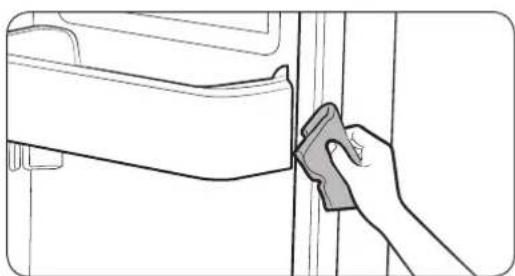 SAMSUNG RS25J500DSG - Limpieza de los burletes de goma de la puerta - 1