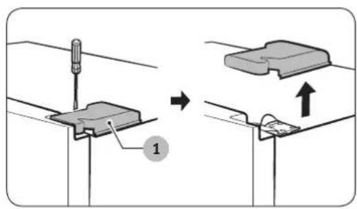 SAMSUNG RS25J500DSG - Remove the fridge door - 1
