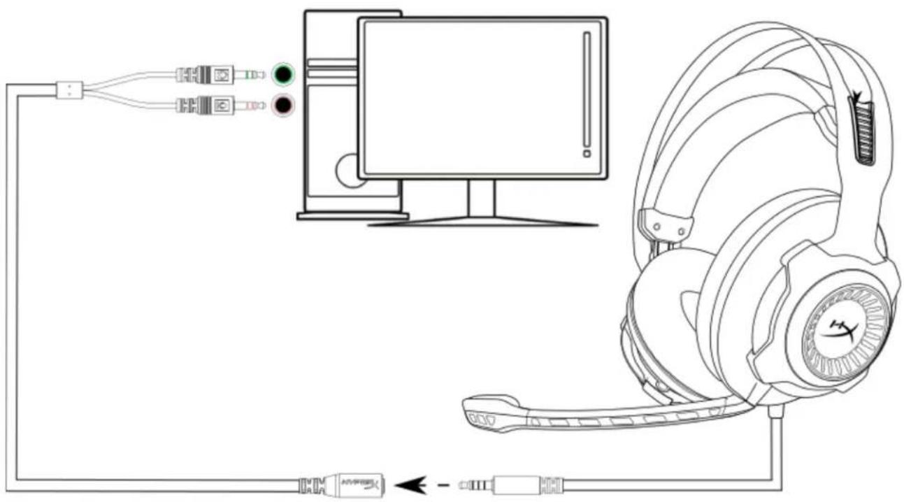 KINGSTON HyperX Cloud Revolver S - Usage (PC) with PC extension cable - 1