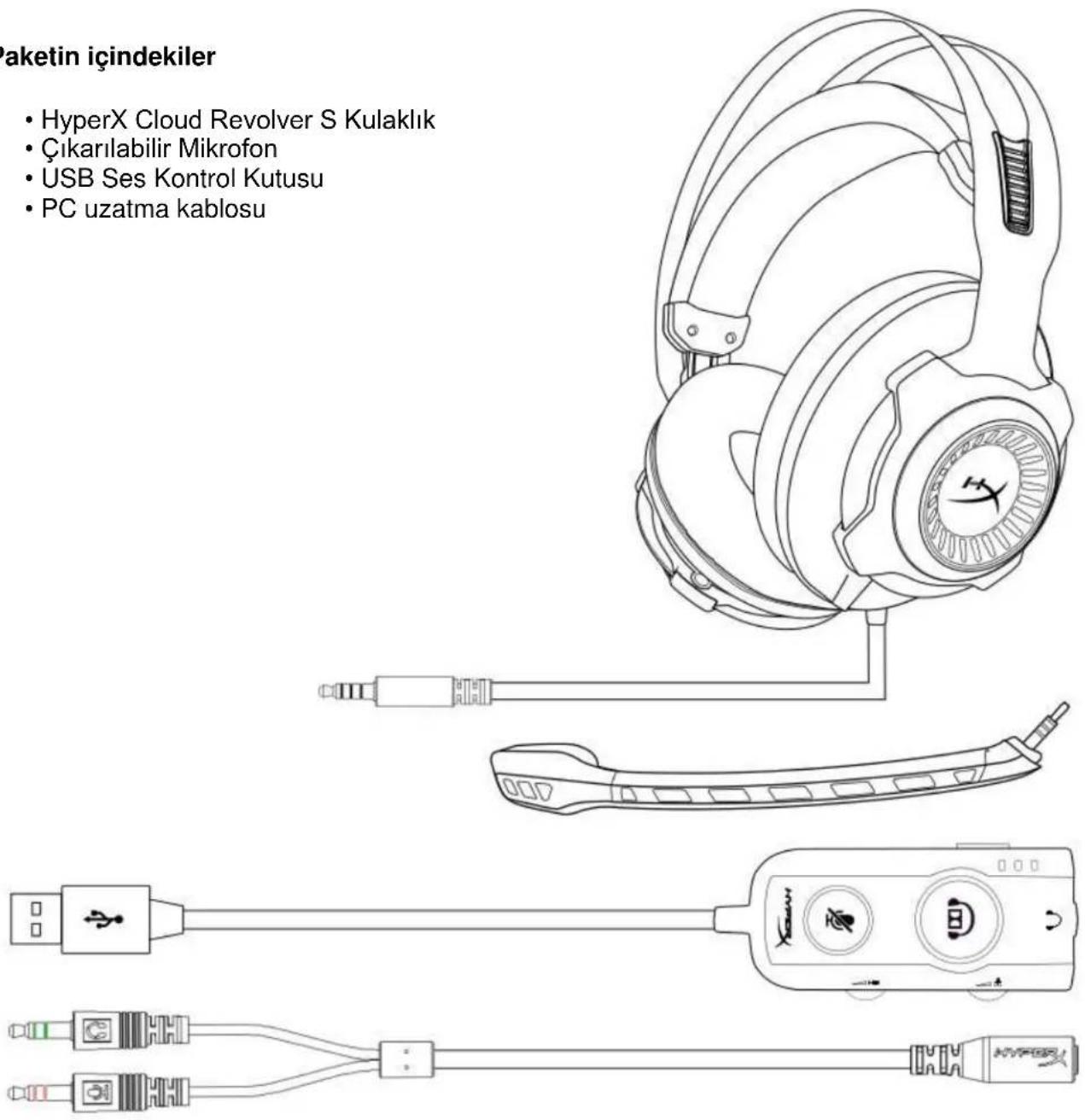 KINGSTON HyperX Cloud Revolver S - Paketin içindekiler - 1