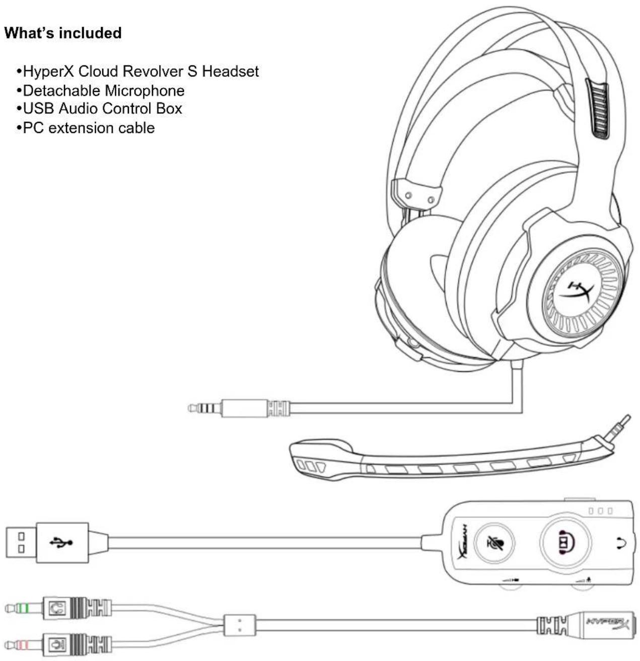KINGSTON HyperX Cloud Revolver S - What's included - 1