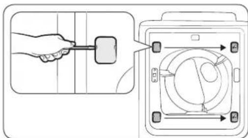 SAMSUNG DV52J8700GW - Changement de position de la porte - 3