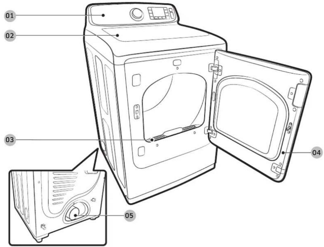 SAMSUNG DV52J8700GW - What's included - 1
