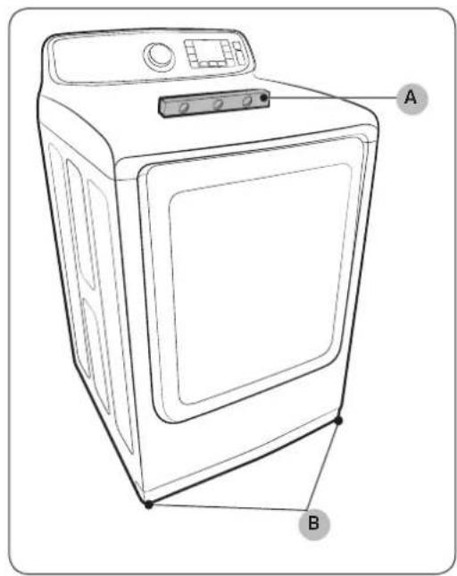 SAMSUNG DV52J8700GW - STEP 5 Level the dryer - 1