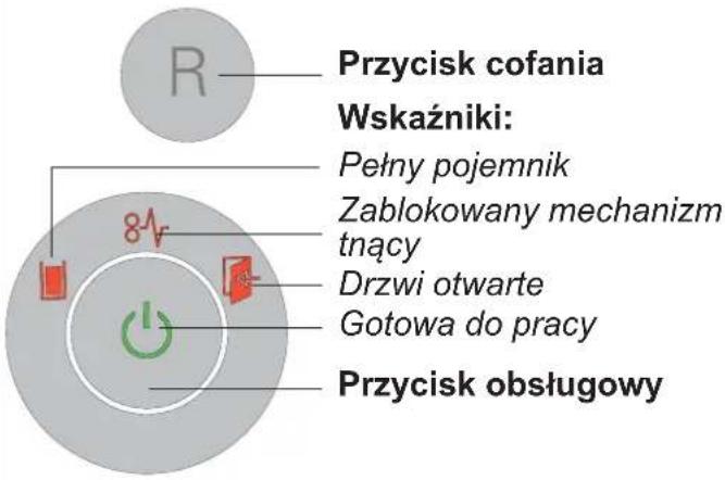 HSM Securio B35c - Elementy obsługi i sygnalizacji - 1