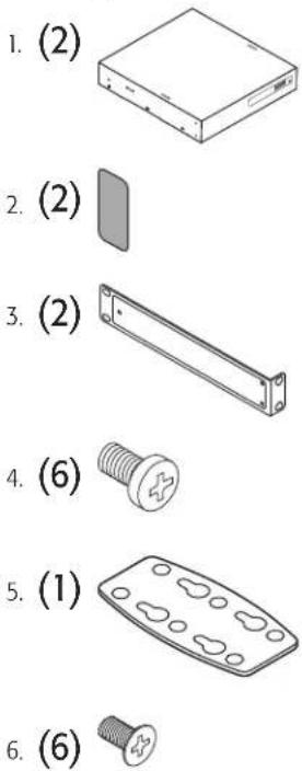 QSC SPA4100 - 19-Zoll-Rack für zwei Verstärker (Vorder- oder Rückseite nach außen gerichtet) - 1