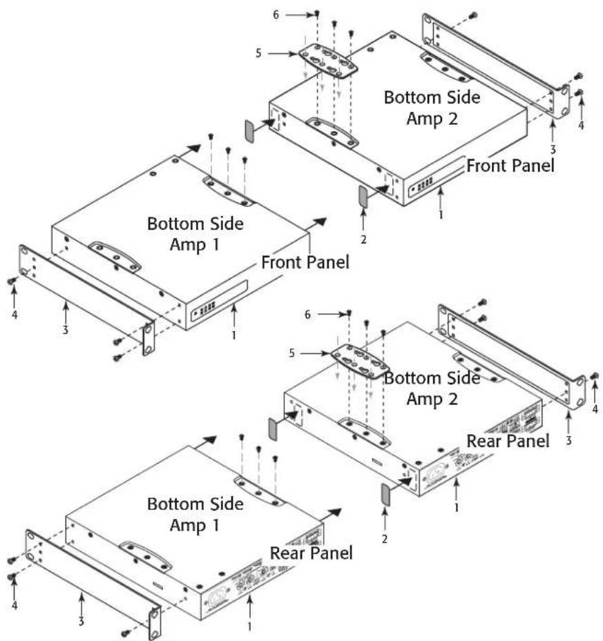 QSC SPA4100 - Two Amplifiers 19-inch Rack (Front or Rear Facing Out) - 7