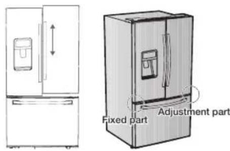 SAMSUNG RF26J7500BC - MAKING MINOR ADJUSTMENTS BETWEEN DOORS - 1
