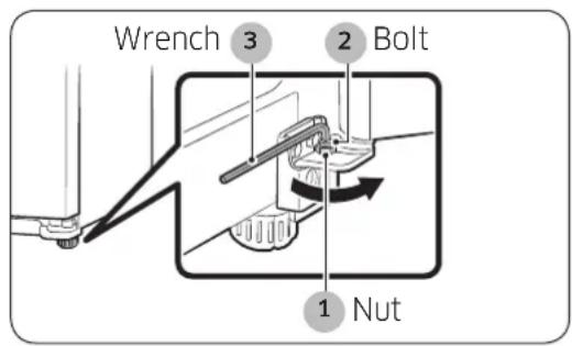 SAMSUNG RS25J500DWW - Making minor adjustments between doors - 2