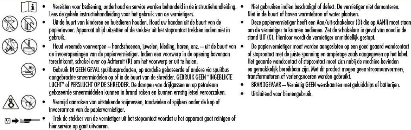 FELLOWES AutoMax 500CL - WAARSCHUWING: BELANGRIJKE VEILIGHEIDSINSTRUCTIES - Lezen voor gebruik! - 1