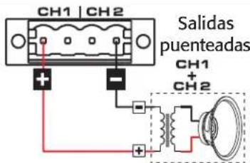 QSC SPA460 - Modo puentado a 70 V / 100 V - 4