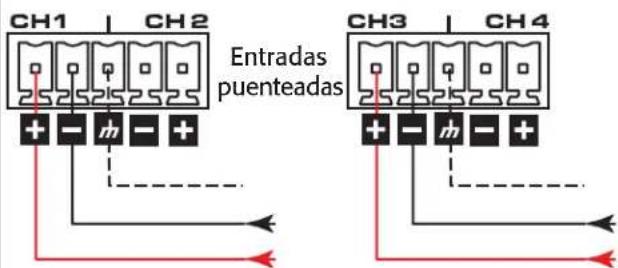 QSC SPA460 - Modo puentado a 70 V / 100 V - 3