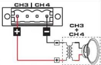 QSC SPA460 - Modo puentado a 70 V / 100 V - 5