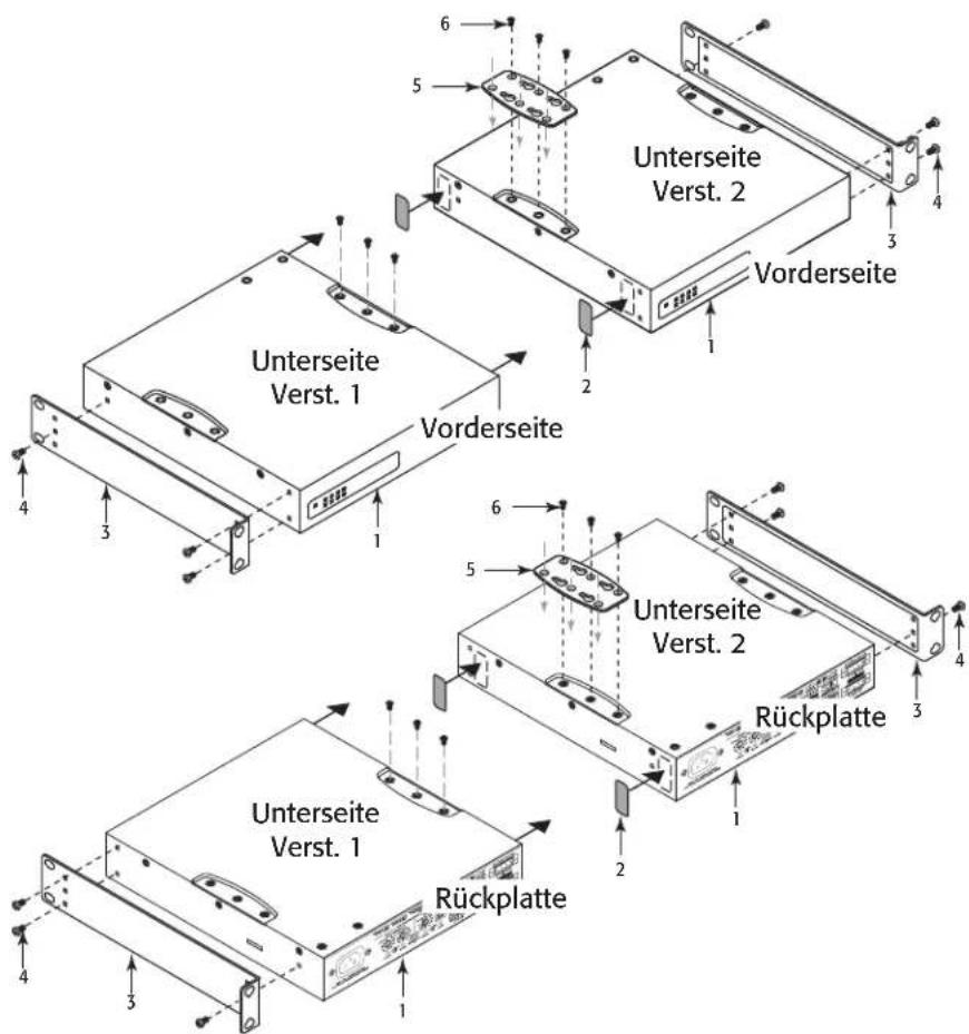 QSC SPA460 - 19-Zoll-Rack für zwei Veränderer (Vorder- oder Rückseite nach außen gerichtet) - 7