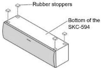 ONKYO SKSHT594 - Using the Rubber Stoppers for a More Stable Platform - 1